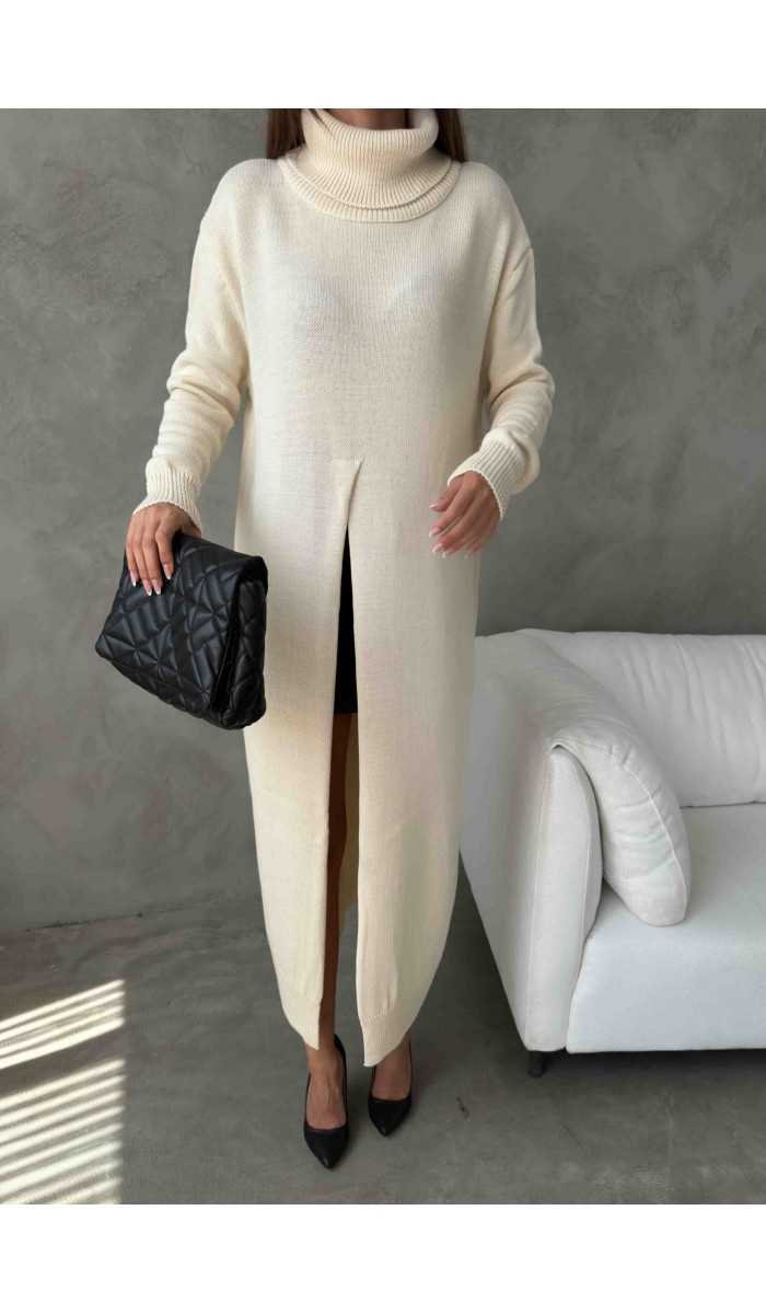 Balıkçı Yaka Triko Elbise 1508 - Kemik , 1S 2M 1L 1XL Balıkçı Yaka Triko Elbise 1508 - Kemik , 1S 2M 1L 1XL