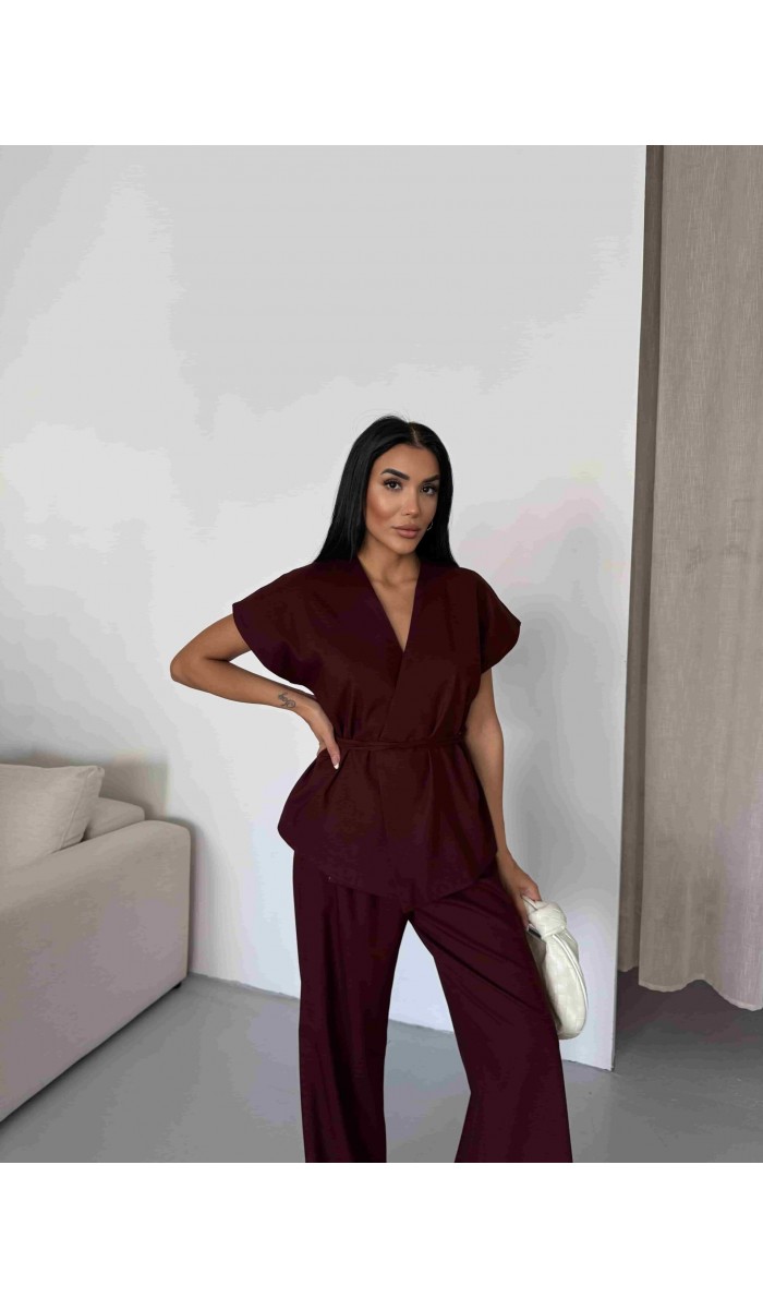 Yelek Takım - Bordo