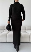 17721 Etek Kazak Triko Takım 1557 - Siyah