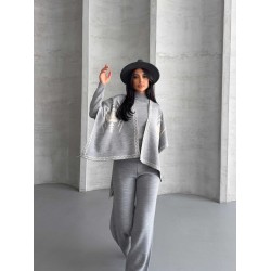 Üçlü Panço Triko Takım 1560 - Gri