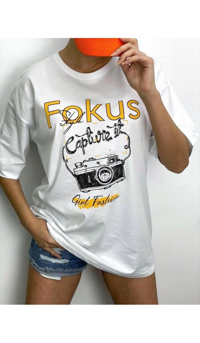 Fokus T-Shirt - Beyaz