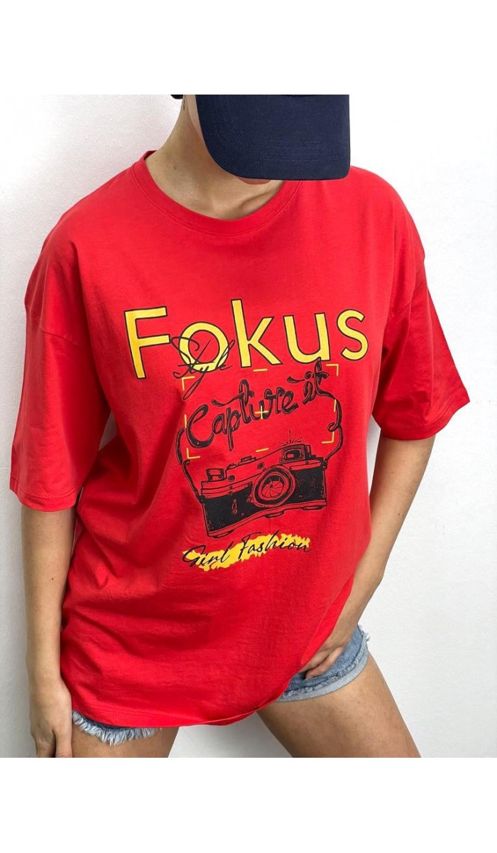 Fokus T-Shirt - Kırmızı