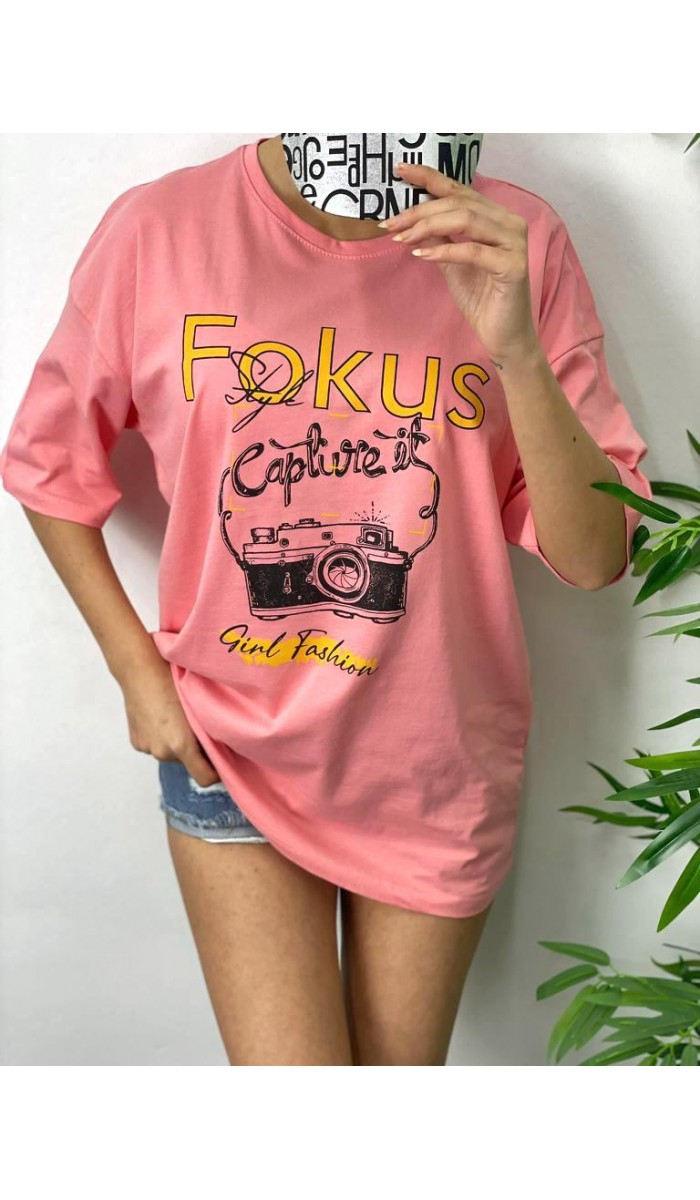 Fokus T-Shirt - Pembe
