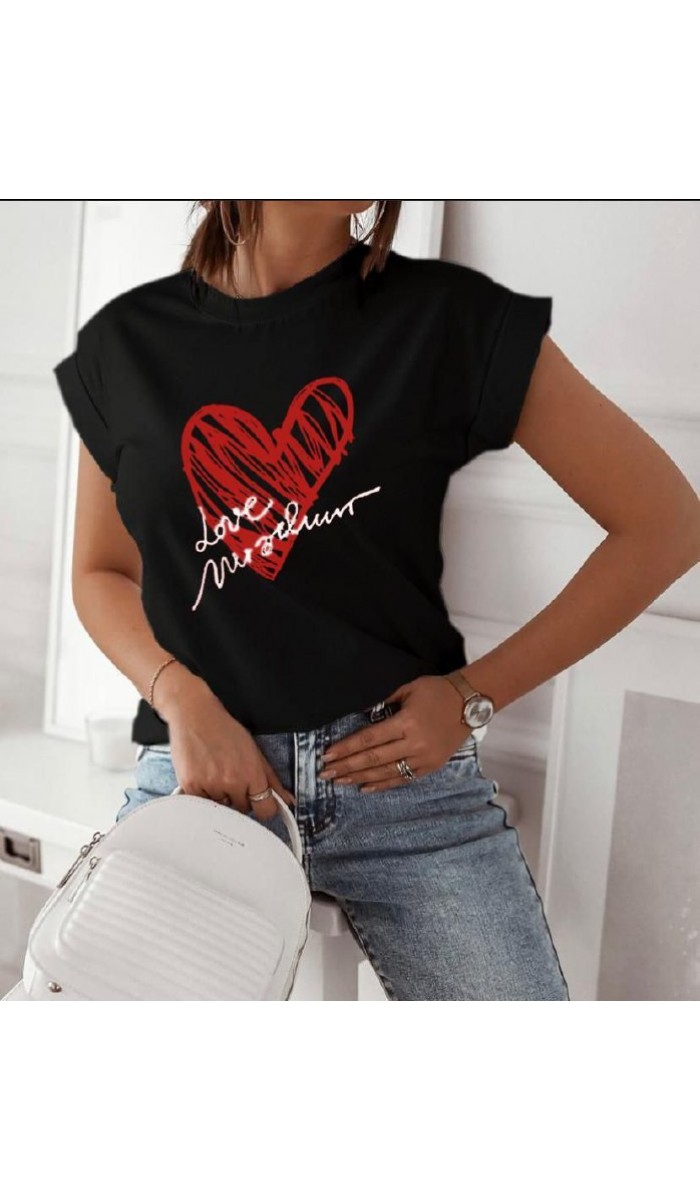 Kalpli T-Shirt - Siyah