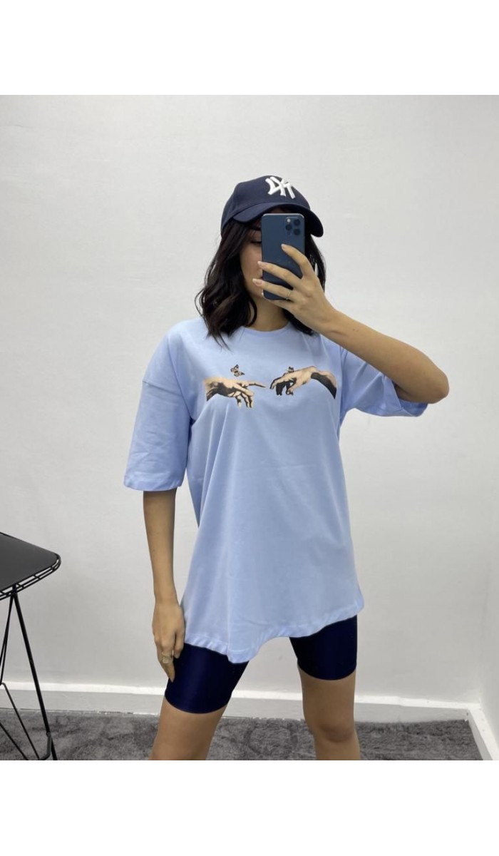 Kelebek T-Shirt - Mavi Kelebek T-Shirt - Mavi