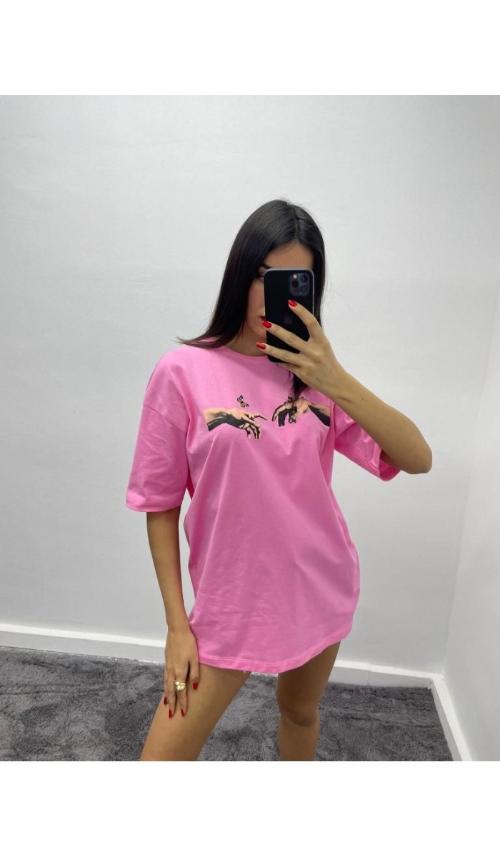 Kelebek T-Shirt - Pembe Kelebek T-Shirt - Pembe