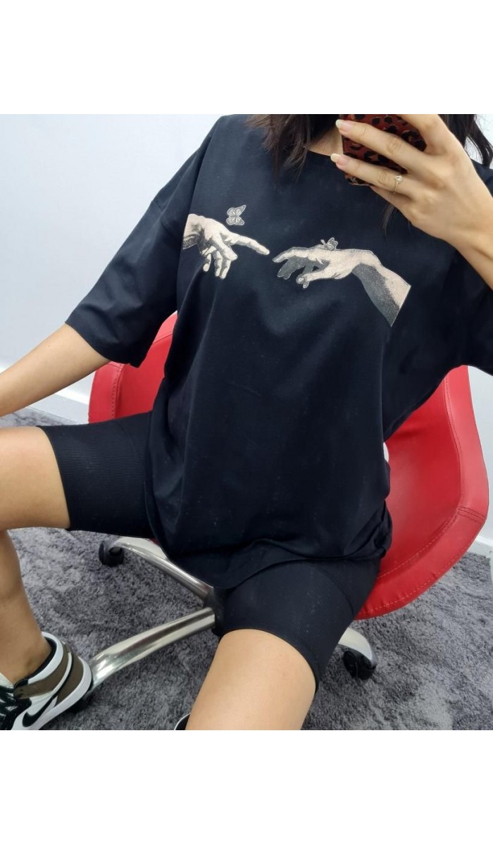 Kelebek T-Shirt - Siyah