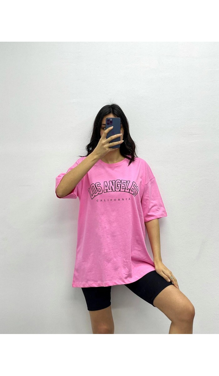Los Angeles T-Shirt - Pembe