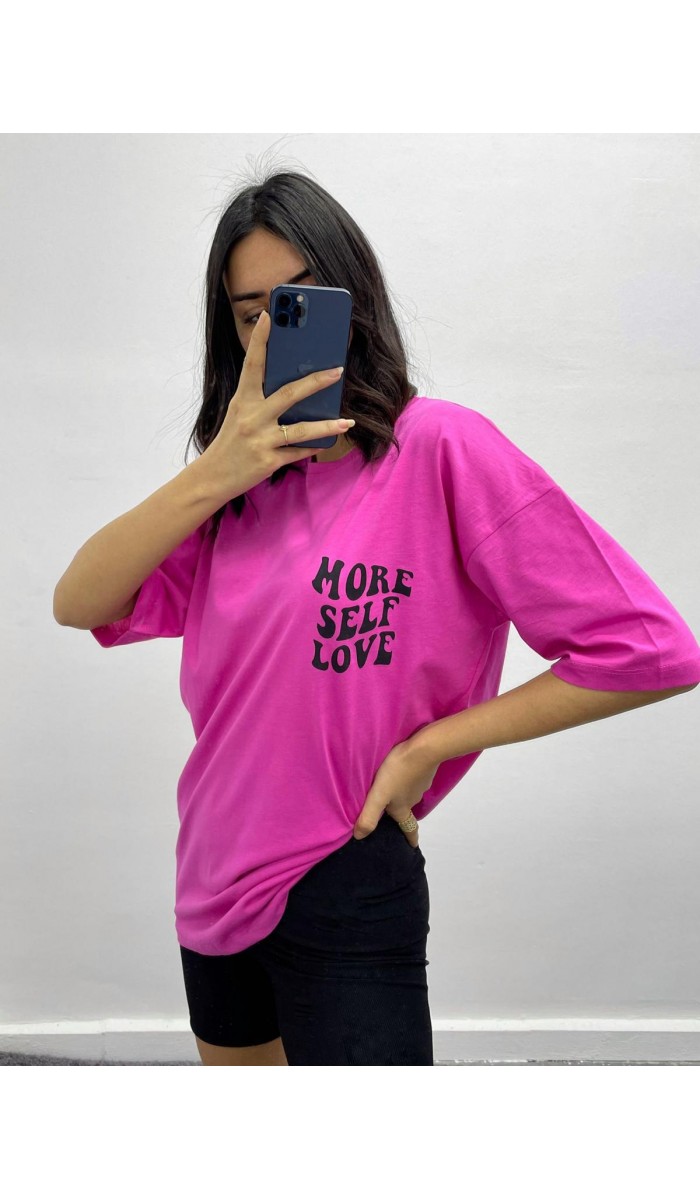 More Self T-Shirt - Fuşya