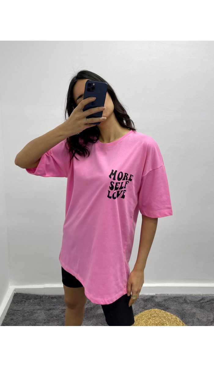 More Self T-Shirt - Pembe