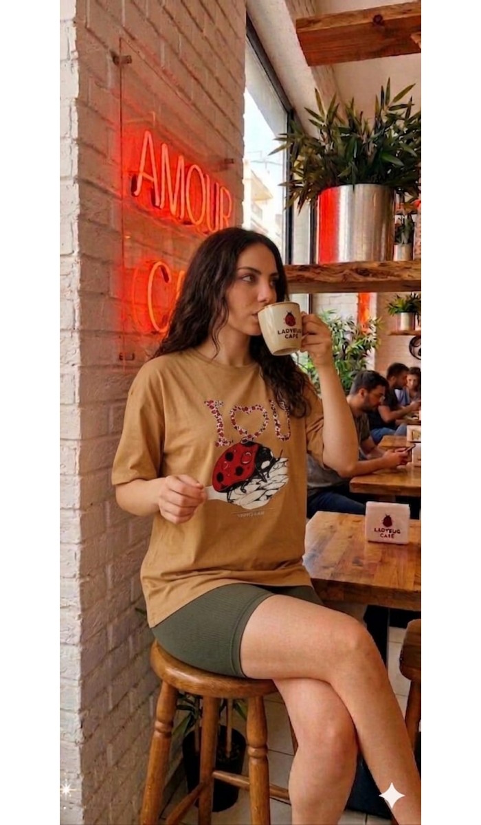 Uğur Böceği T-Shirt - Kahverengi