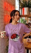 Uğur Böceği T-Shirt - Lila