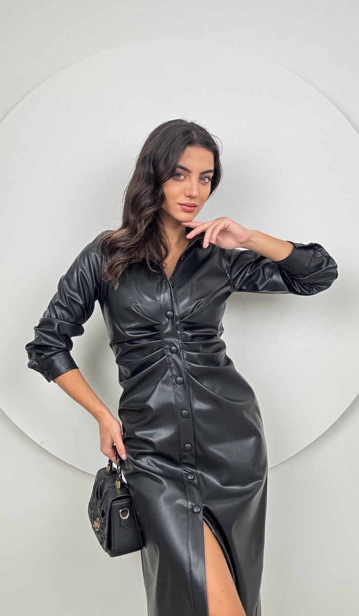 1057 ZARA LİNE DERİ ELBİSE 1057 ZARA LİNE DERİ ELBİSE