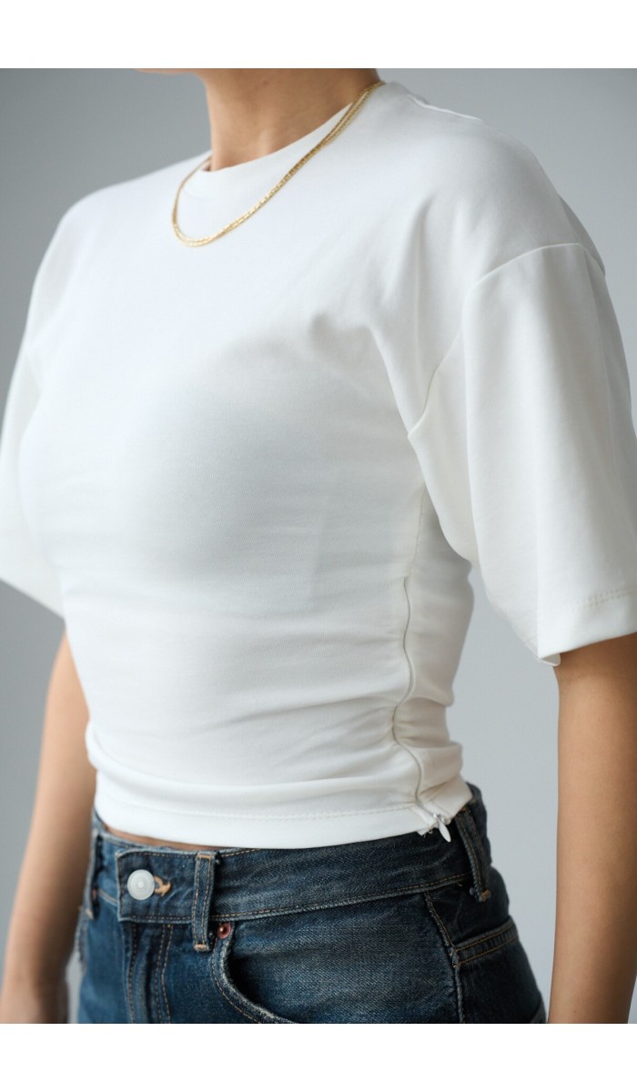 Açık Ekru Yarasa Kol T-Shirt