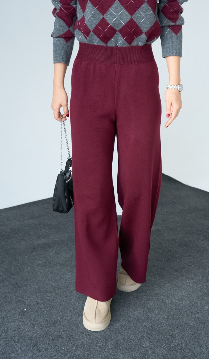Bordo Triko Pantolon