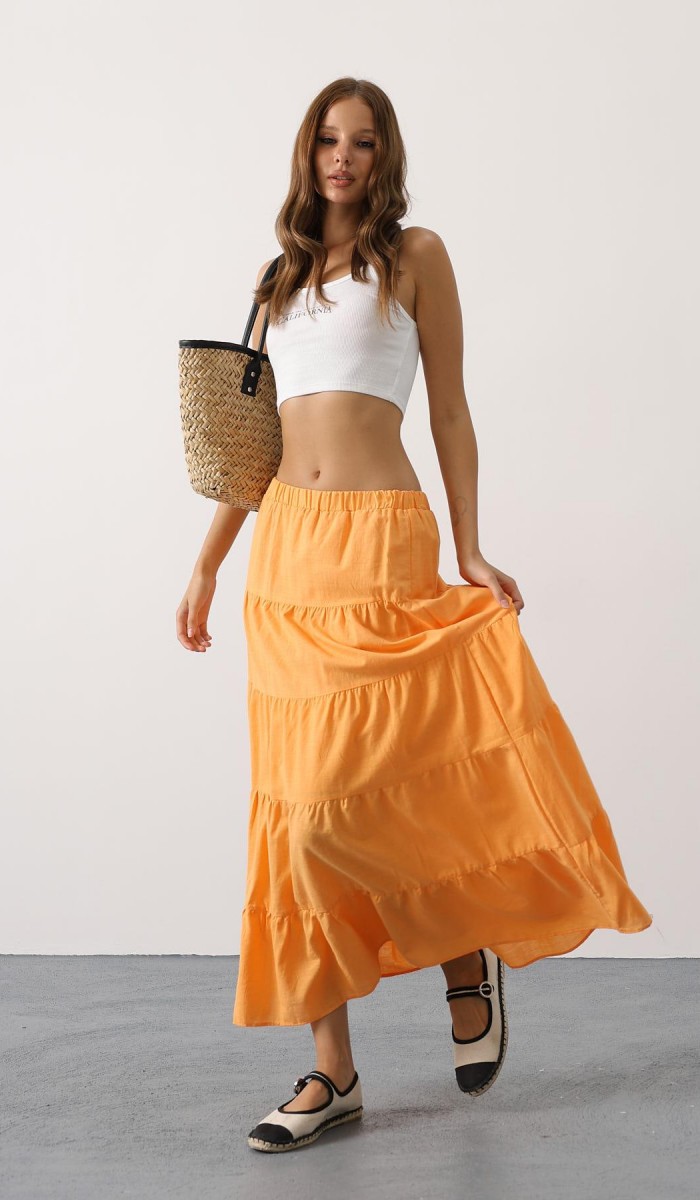 Kat Kat Keten Etek - Kavuniçi STD rt21062