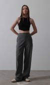 Beli Yarım Lastikli Palazzo Pantolon - Antrasit STD rt20125