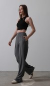 Beli Yarım Lastikli Palazzo Pantolon - Antrasit STD rt20125