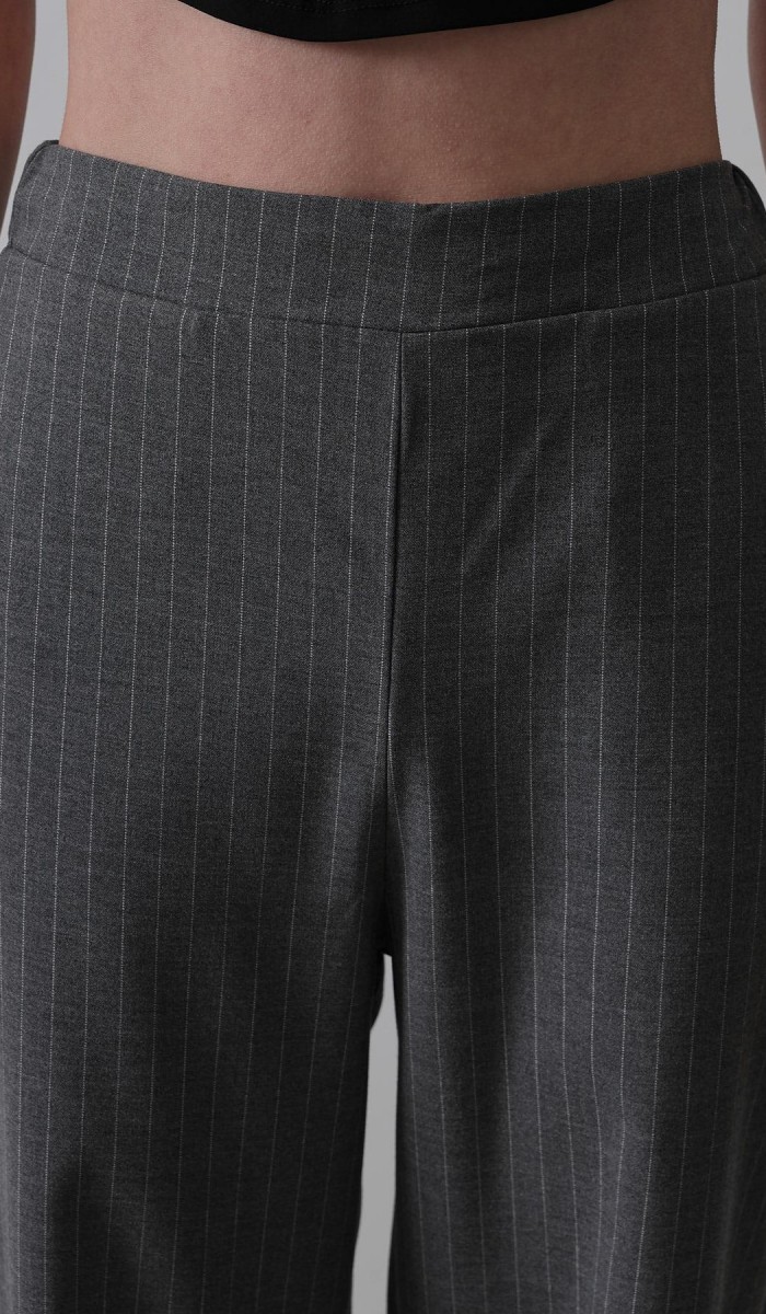 Beli Yarım Lastikli Palazzo Pantolon - Antrasit STD rt20125