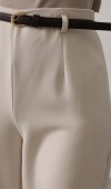 Kemer Pens Detaylı Pantolon - Bej STD rt20102