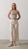 Kemer Pens Detaylı Pantolon - Bej STD rt20102