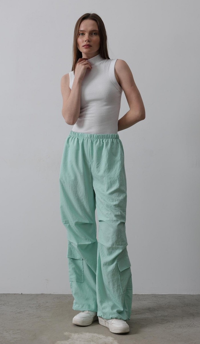 Paraşüt Cargo Pantolon - Mint STD