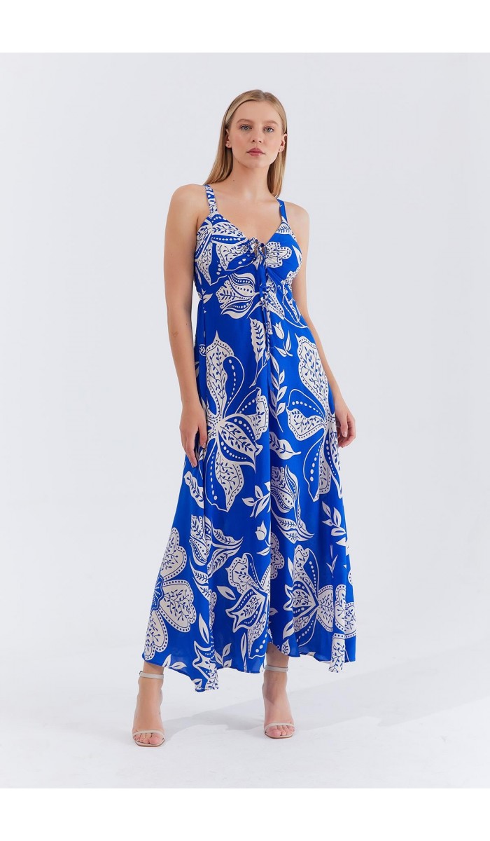 Askılı Viscon Elbise - Saks STD