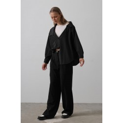 Atlet Detaylı Gömlek - Siyah STD