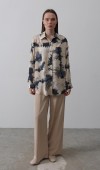 Baskılı Gömlek - Lacivert STD rt19785