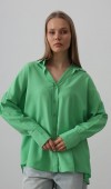 Geniş Manşet Detaylı Gömlek - A.Yeşil STD rt20173