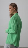 Geniş Manşet Detaylı Gömlek - A.Yeşil STD rt20173