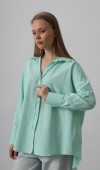 Geniş Manşet Detaylı Gömlek - Mint STD rt20167