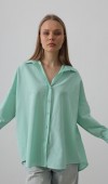 Geniş Manşet Detaylı Gömlek - Mint STD rt20167