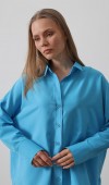 Geniş Manşet Detaylı Gömlek - Turkuaz STD rt20171