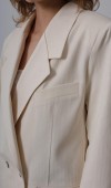 Oversize Blazer Ceket - Natür STD rt20262