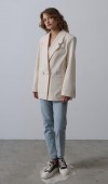 Oversize Blazer Ceket - Natür STD rt20262