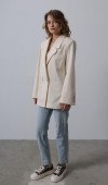 Oversize Blazer Ceket - Natür STD rt20262
