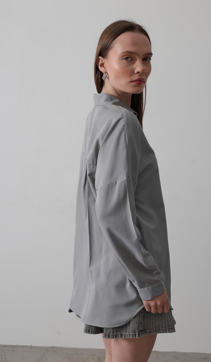 Uzun Kol Gömlek - Gri STD rt20163