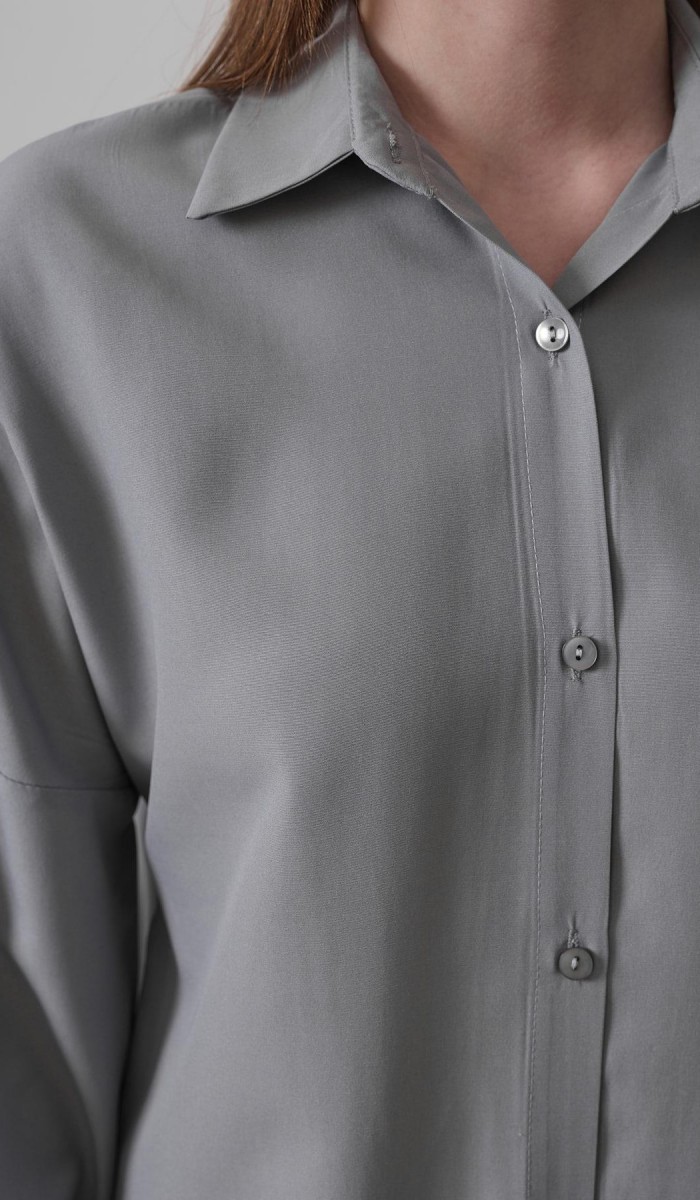 Uzun Kol Gömlek - Gri STD rt20163