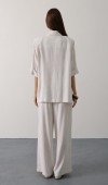 Yarım Kol Oversize Yırtmaçlı Ceket - Natür STD rt20944