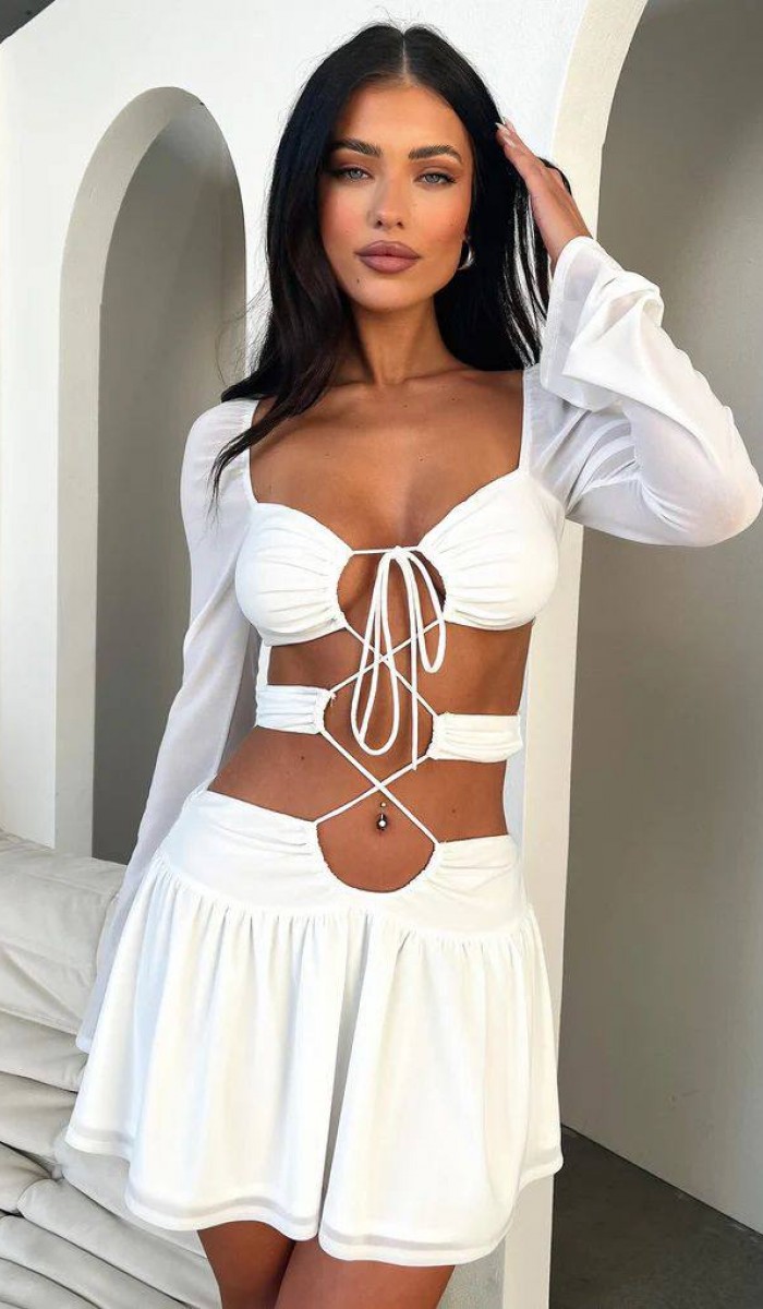 Uzun Kol Mini Elbise Uzun Kol Mini Elbise