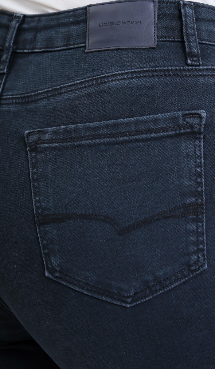 Yüksek Bel Battal Kesim Boru Paça Blue Black Jean Pantolon Yüksek Bel Battal Kesim Boru Paça Blue Black Jean Pantolon