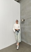 Kadın Baggy Model Yeşil Tint Bermuda Jean