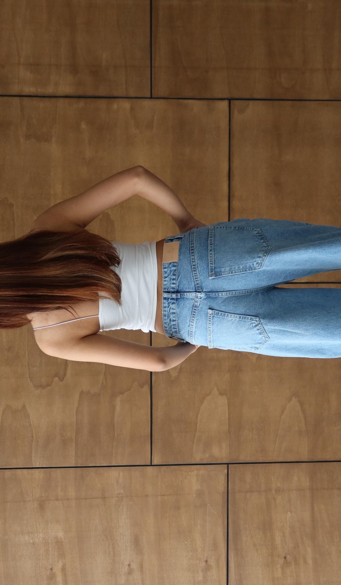 Yüksek Bel Baloon Kalıp Light Blue Jean Pantolon
