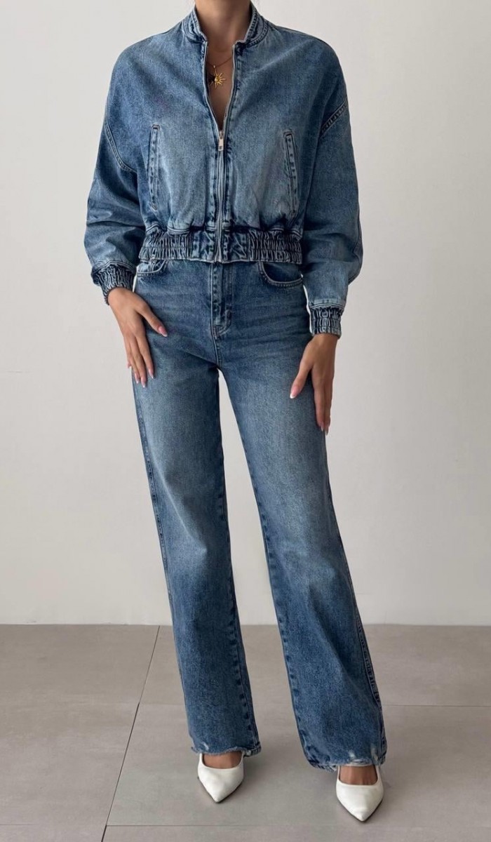 Fermuarlı Bel .lastikli Blue Bomber Jean Fermuarlı Bel .lastikli Blue Bomber Jean