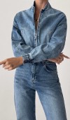 Fermuarlı Bel .lastikli Blue Bomber Jean
