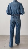 Fermuarlı Bel .lastikli Blue Bomber Jean