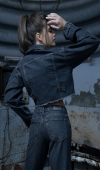 Gömlek Cep Detaylı Brown Denim Ceket