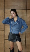 Kadın Blue Denim Ceket