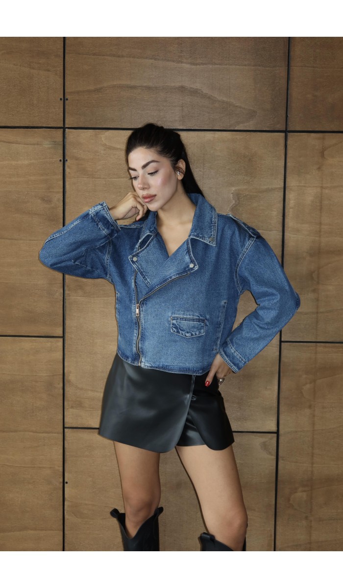 Kadın Blue Denim Ceket